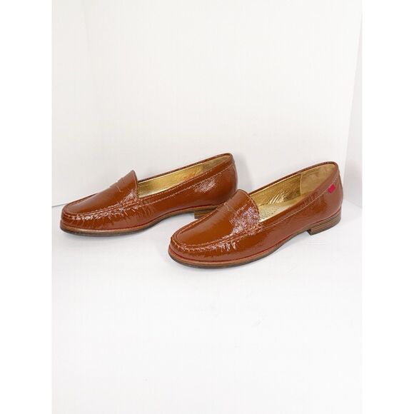 Marc Joseph East Village Leather Penny Loafer NEW Size 7.5 Patent Cognac Brown - Picture 2 of 16